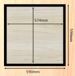 Paulownia Ceiling Tiles 18 x 590 x 590 Pack of 10 